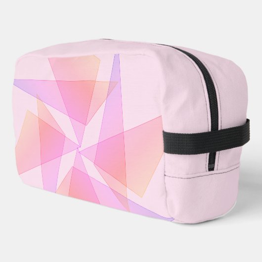 Pink Geometric Waschbeutel (Linke Seite)