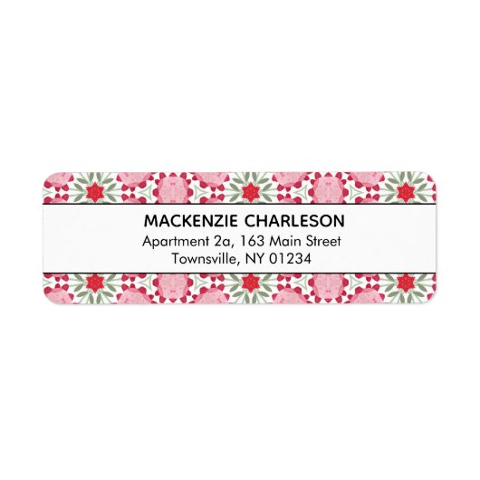 Pink Geometric Watercolor Abstrakte Patternadresse (Vorne)