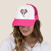 Pink Geometrics Elephant Head Truckerkappe (Beispiel)