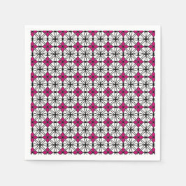 Pink Geometrie Muster Serviette