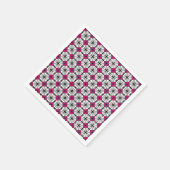 Pink Geometrie Muster Serviette (Ecke)