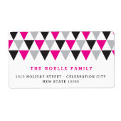 Pink, geometrische Dreiecke, Weihnachtsadresse (Vorne)