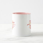 Pink Geometry Word Cloud Tasse (Zentrum)