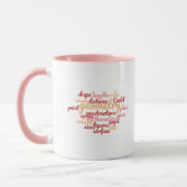 Pink Geometry Word Cloud Tasse (Links)