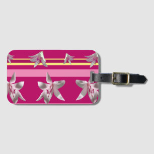 Pink-Gepäckstück mit Visitenkarten-Steckplatz Gepäckanhänger