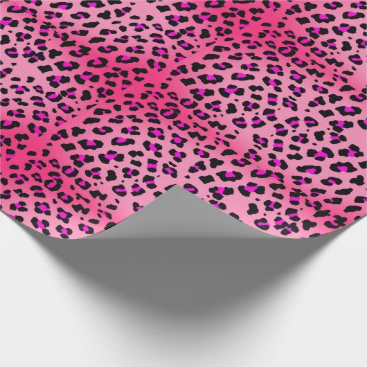Pink-Gepard Geschenkpapier (Ecke)