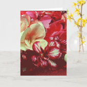 Pink Geranium Blank Grußkarte Karte (Gelbe Blume)