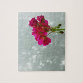 Pink Geranium Blume Foto Puzzle (Vertikal)