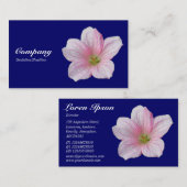 Pink Geranium - Deep Navy Visitenkarte (Vorne/Hinten)