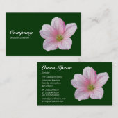 Pink Geranium - Dunkelgrün Visitenkarte (Vorne/Hinten)