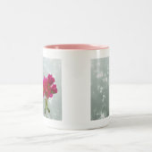 Pink Geranium Floral Fotografie Tasse (Mittel)