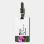 Pink Geranium Gepäckanhänger (Vorderseite vertikal)