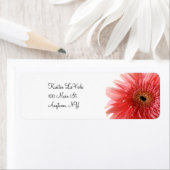 Pink Gerber Daisy Address Label (Insitu)