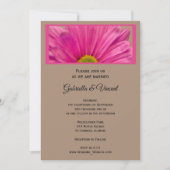 Pink Gerber Daisy Blume Wedding Einladung (Vorderseite)