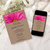 Pink Gerber Daisy Blume Wedding Einladung
