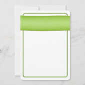 Pink Gerber Daisy Green Ribbon Wedding Einladung (Rückseite)