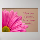 Pink Gerber Daisy Miracles Poster (Vorne)