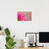 Pink Gerber Daisy Miracles Poster (Heimbüro)