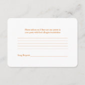 Pink Gerber Daisy Orange Ribbon Wedding RSVP (Rückseite)