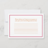 Pink Gerber Daisy Orange Ribbon Wedding RSVP Card (Rückseite)