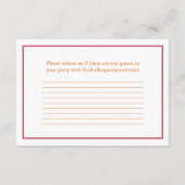 Pink Gerber Daisy Orange Ribbon Wedding RSVP Card (Rückseite)
