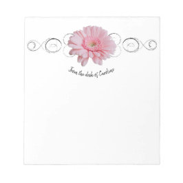 Pink Gerber Daisy Personalisiert Notepad Notizblock