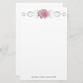 Pink Gerber Daisy Personalisiert Stationery Briefpapier (Vorne/Hinten)