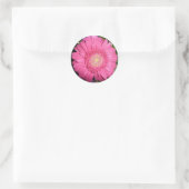 Pink Gerber Daisy Runder Aufkleber (Tasche)