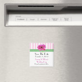 Pink Gerber Daisy Save the Date Magnet (In Situ (Geschirrspüler))