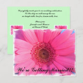 Pink Gerber Daisy Wedding Einladung (Vorne/Hinten)