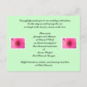 Pink Gerber Daisy Wedding Einladung (Rückseite)
