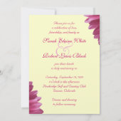 Pink Gerber Daisy Wedding Einladung individuell an (Rückseite)