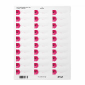 Pink Gerber Daisy Wedding Platzkarte Labels (Vorne)