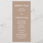 Pink Gerber Daisy Wedding Program Programm (Rückseite)