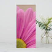 Pink Gerber Daisy Wedding Program Programm (Stehend Vorderseite)
