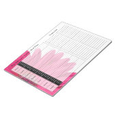 Pink Gerber Daisy Weeky Personalisiert Meal Planne Notizblock (angewinkelt)