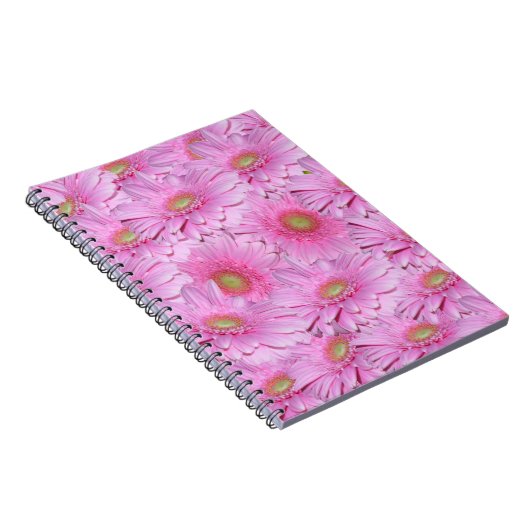 Pink Gerbera Blume Clusters, Notizblock (Rechte Seite)
