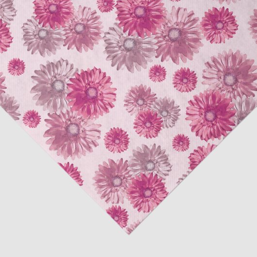 Pink Gerbera Daisies Blumengeschenksack Füller Seidenpapier (Ausschnitt)