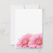 Pink Gerbera Daisies Elegante Hochzeit der Fotogra RSVP Karte (Rückseite)