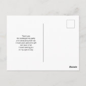 Pink Gerbera Daisies Elegantes Foto Vielen Dank Postkarte (Rückseite)