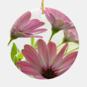 Pink Gerbera Daisies Keramik Ornament (Hinten)