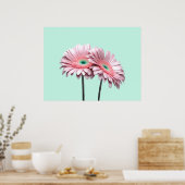 Pink Gerbera Daisies Poster (Küche)
