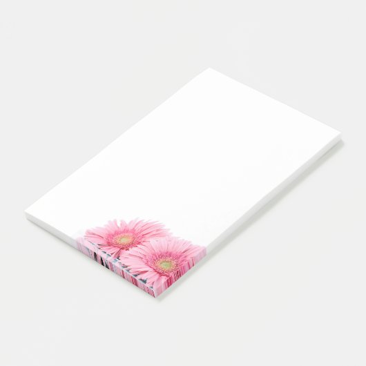 Pink Gerbera Daisies Stilvolle Fotografie Post-it Klebezettel (angewinkelt)