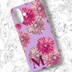 Pink Gerbera Daisy Blume auf dem Lavendel Floral iPhone 16 Plus Hülle