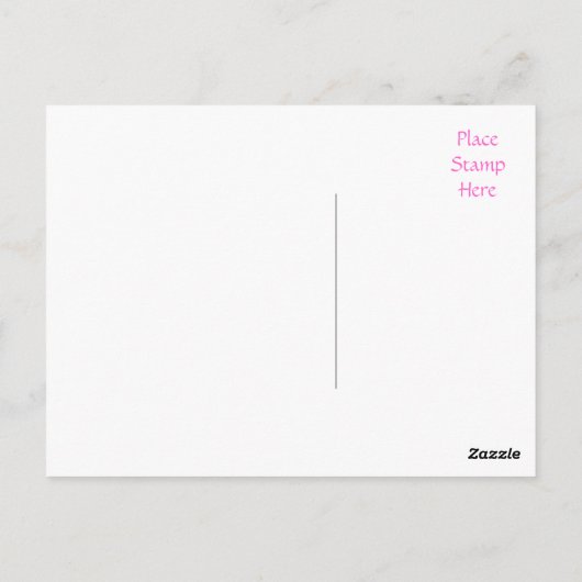 Pink Gerbera Daisy Blume Gruß Postkarte (Rückseite)