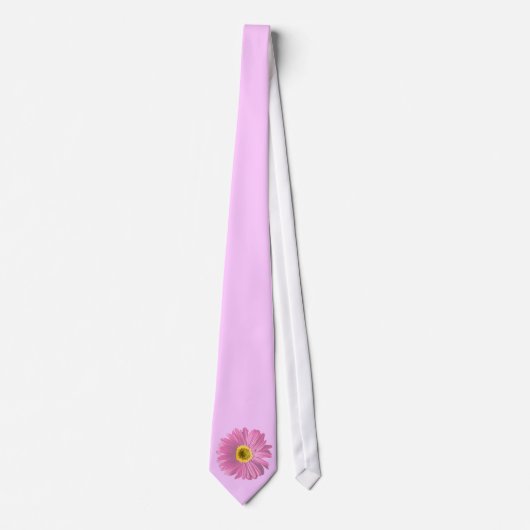 Pink Gerbera Daisy Blume Krawatte (Vorderseite)