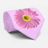 Pink Gerbera Daisy Blume Krawatte (Gerollt)