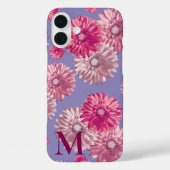Pink Gerbera Daisy Blume Periwinkle Blue Floral Case-Mate iPhone Hülle (Rückseite)