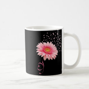 Pink Gerbera Daisy Blume Ribbon Pollen Brust kann Kaffeetasse