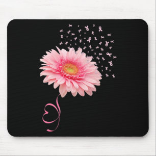 Pink Gerbera Daisy Blume Ribbon Pollen Brust kann Mousepad